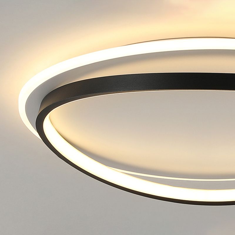 Plafonniers encastrés modernes Éclairage encastré à LED noir avec abat-jour en acrylique