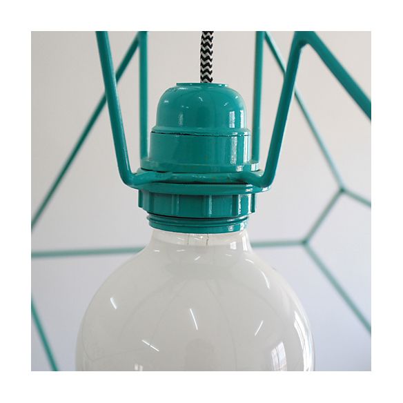 Simple 1 Light Suspension Light with Metal Shade Red/Yellow/Black Abstract Ceiling Pendant Light