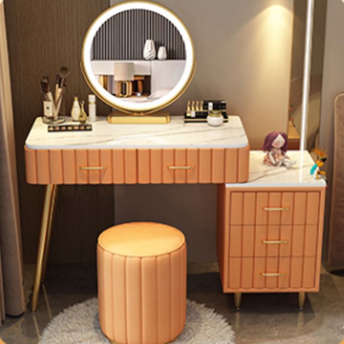 Lighted Mirror Makeup Vanity Desk Standing Makeup Vanity Set