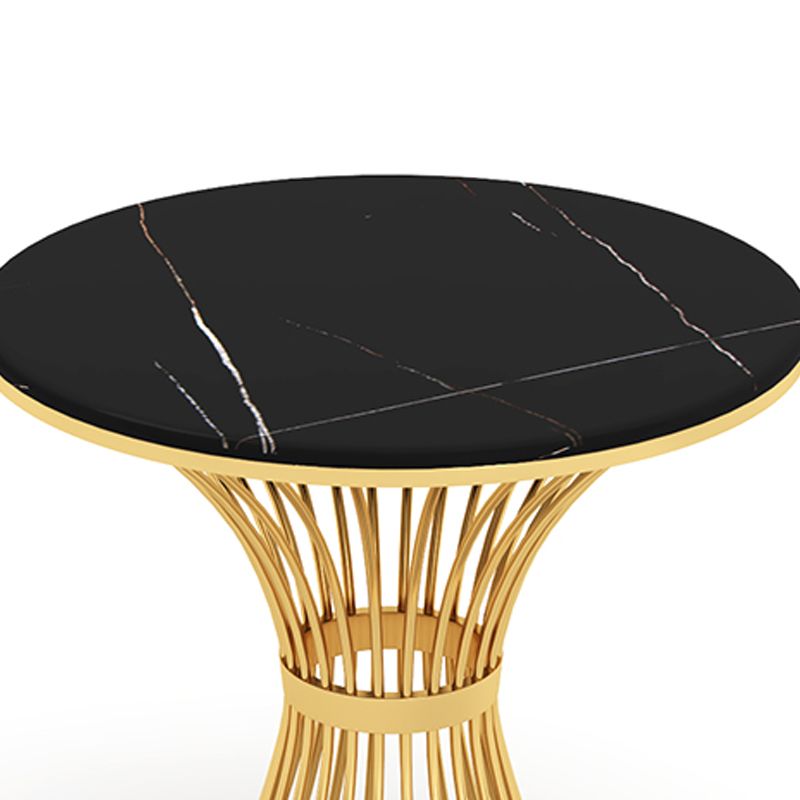 Glam Faux Marble Dining Table Metal Dining Table for Home Use