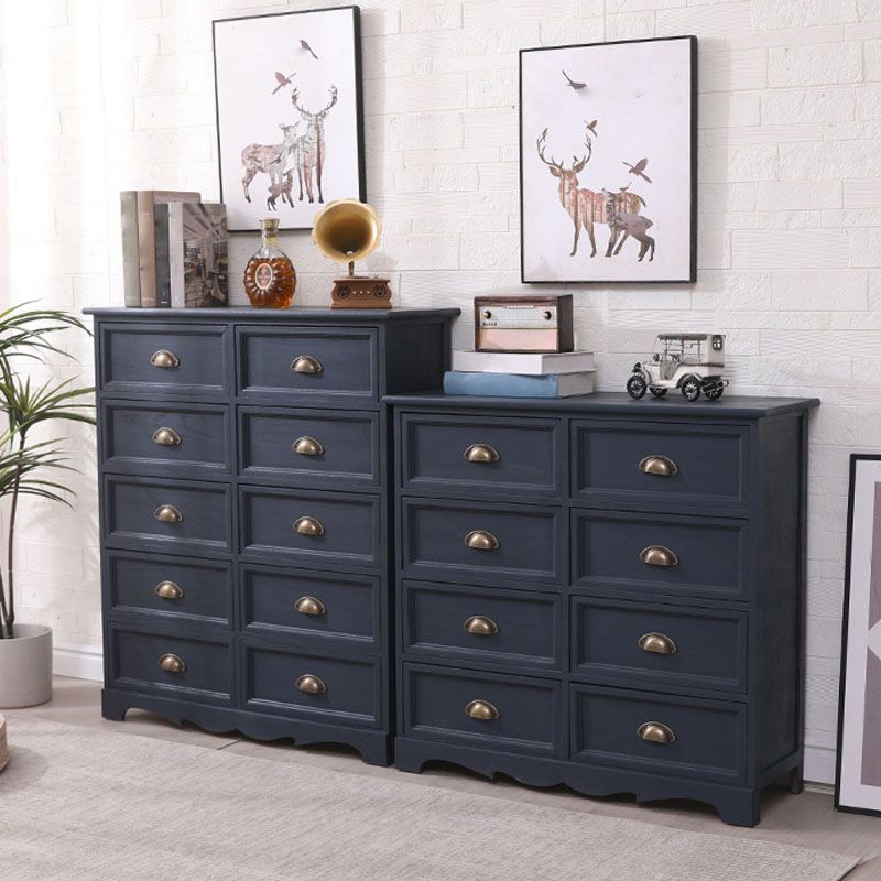 Traditional Style Storage Chest Bedroom Vertical Wooden Storage Chest Dresser with Drawers
