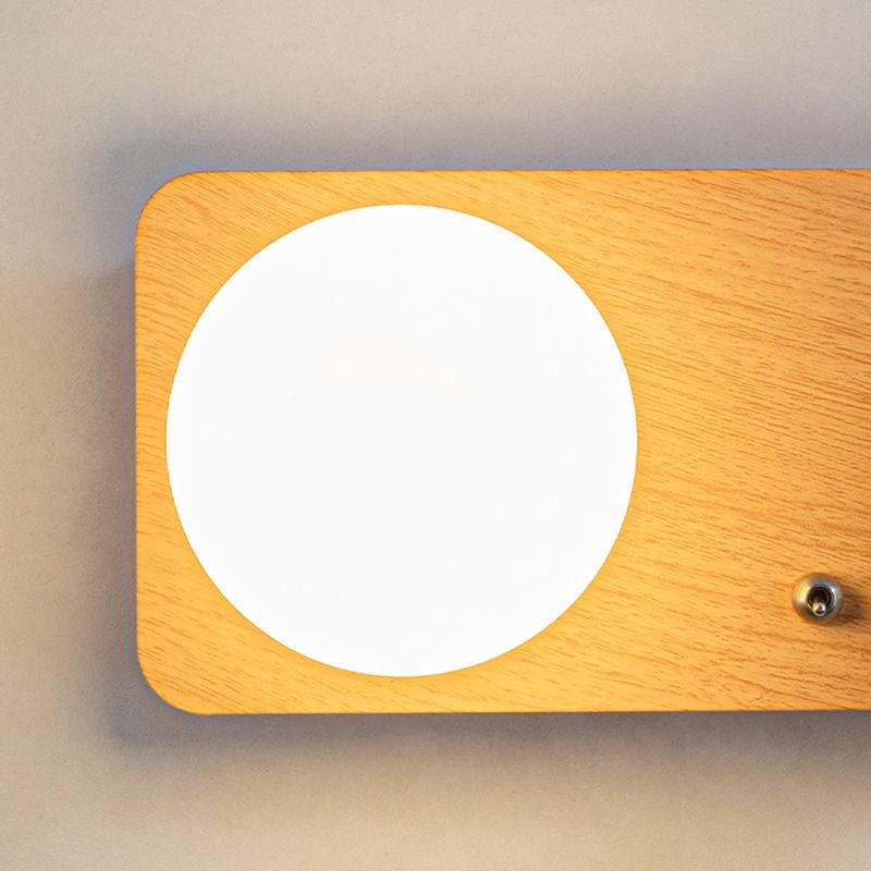 2 luces de lectura geométrica de la iluminación de pared de estilo moderno lámpara montada en la pared en marrón