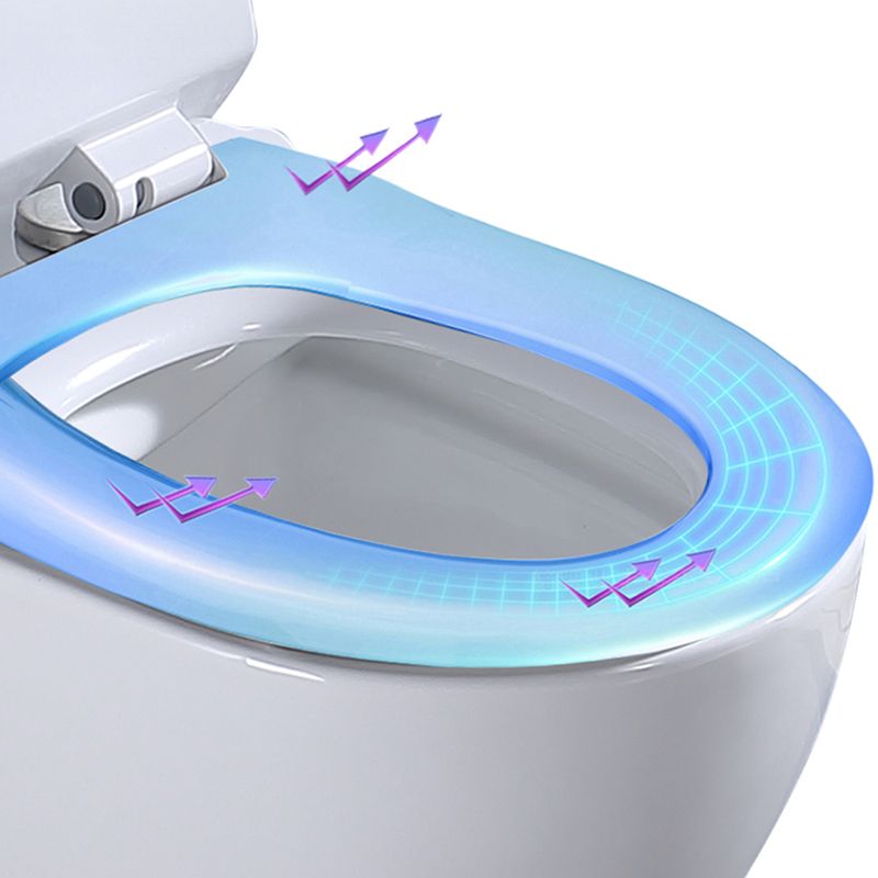 Modern Wall Hung Toilet Bowl 1-Piece Urine Toilet with Seat for Washroom