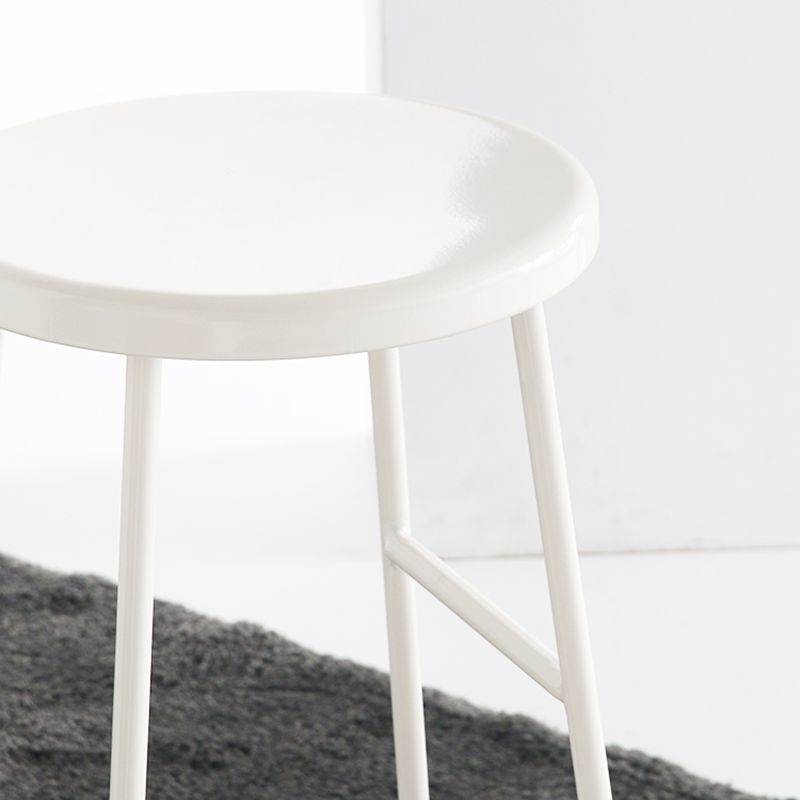 Industrial Iron Backless Barstool Simple Indoor Tall Stool with Square Seat 1 Piece