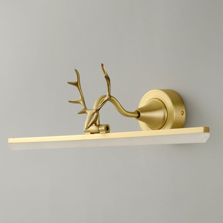 Brass LED Wall Sconce Wall Light Fixtures Metallic Sconce Lighting for Bathroom