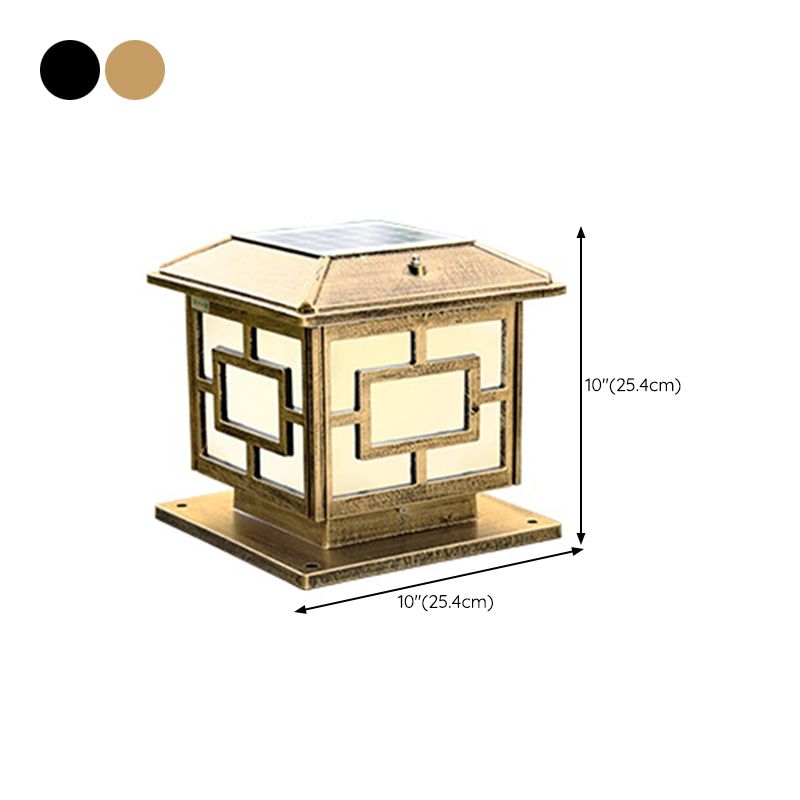 Contemporary Pillar Light Household Solar Lighting Fixture for Backyard