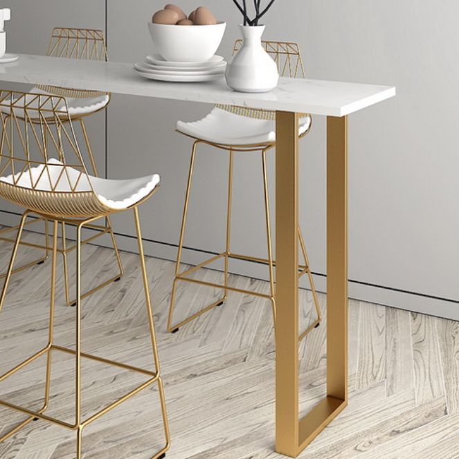 Faux Marble Table and Stool Set 1/2/3/4/5 Pieces Pub Dining Set