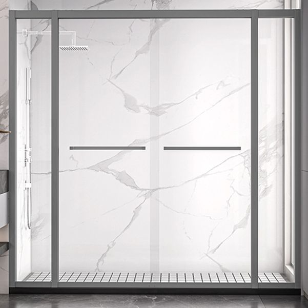 Modern Double Sliding Shower Door Frame Clear Metal Shower Bath Door