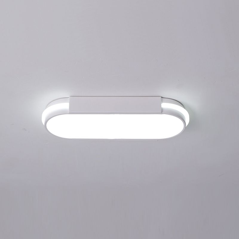 Metal Oval Flush Mount Light Fixture Minimalist Style LED Flush Ceiling Light Fixture