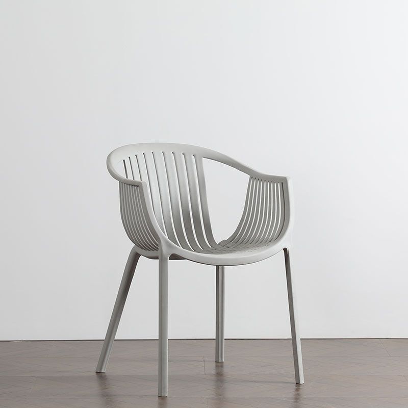 Contemporary Dining Chairs Arm Chair with Plastic Legs for Home