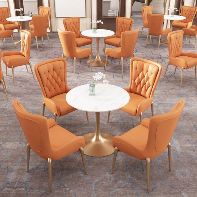 Modern 1/5 Pieces Dining Set Round Stone Dining Table for Dining Room Cafe