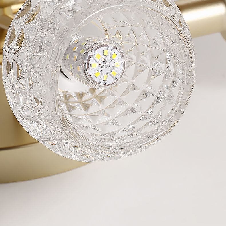 5 Light Spherical Ceiling Light Modern Style Glass Ceiling Lighting for Dining Room