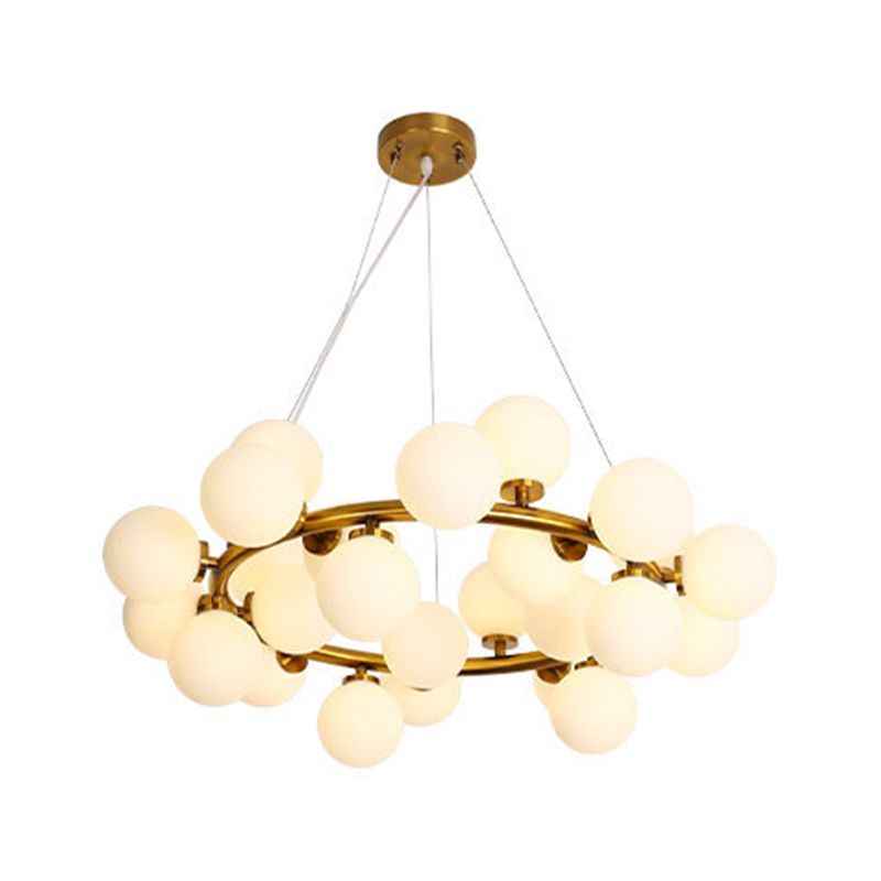 Accesorios modernos de iluminación de vidrio de lámpara de lámpara múltiple para el comedor