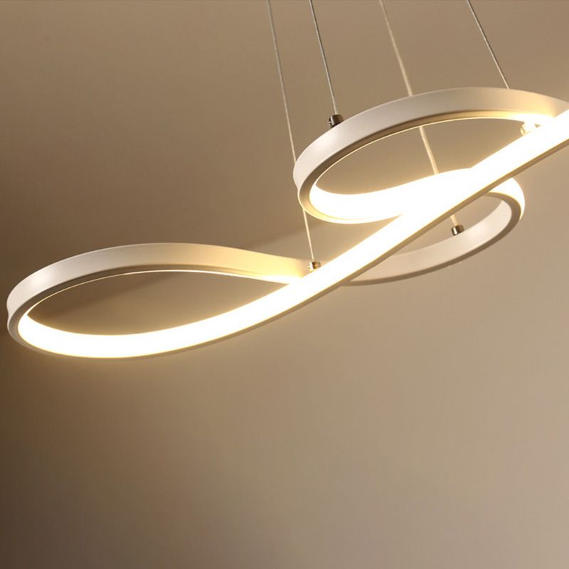 Moderne spiraalvormige kroonluchter LED Acryl Suspension Light voor Foyer Living Room Slaapkamer