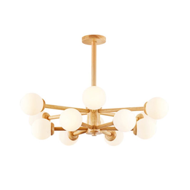 LED DE MADERA DE LA SALA RADIAL Luz de techo colgante contemporáneo LED