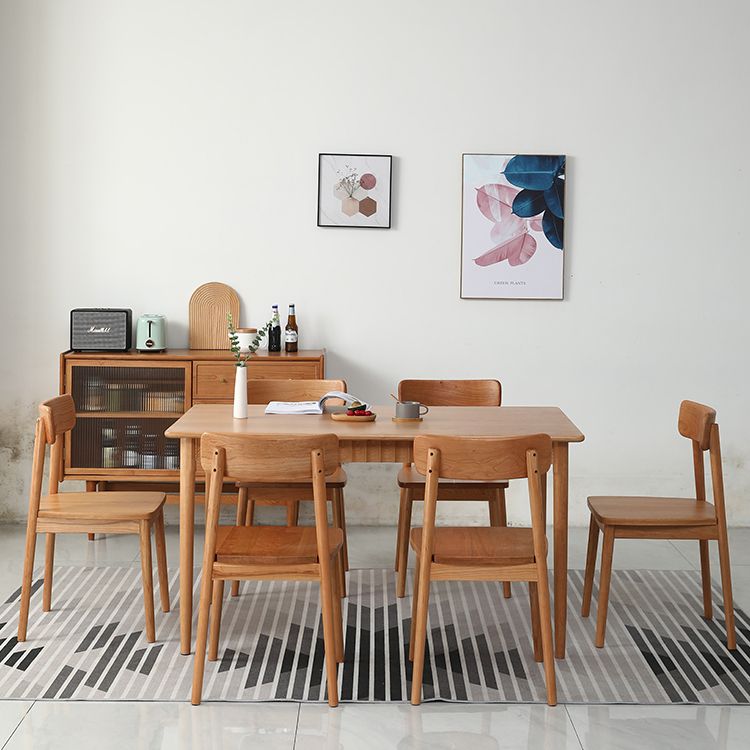 1/4/5 Pieces Dining Room Furniture Set Solid Wood Table and Bench Set