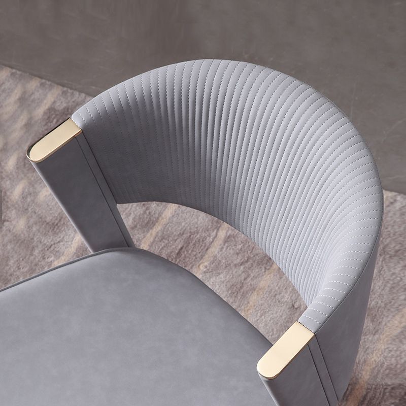 Industrial Upholstered Armless Chair Kitchen Open Back Dining Chair