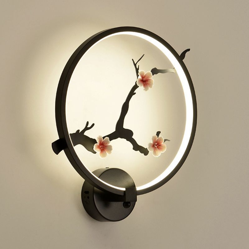 Modern LED Wall Mount Light 1-Light Wall Lamp with Acrylic Shade for Living Room