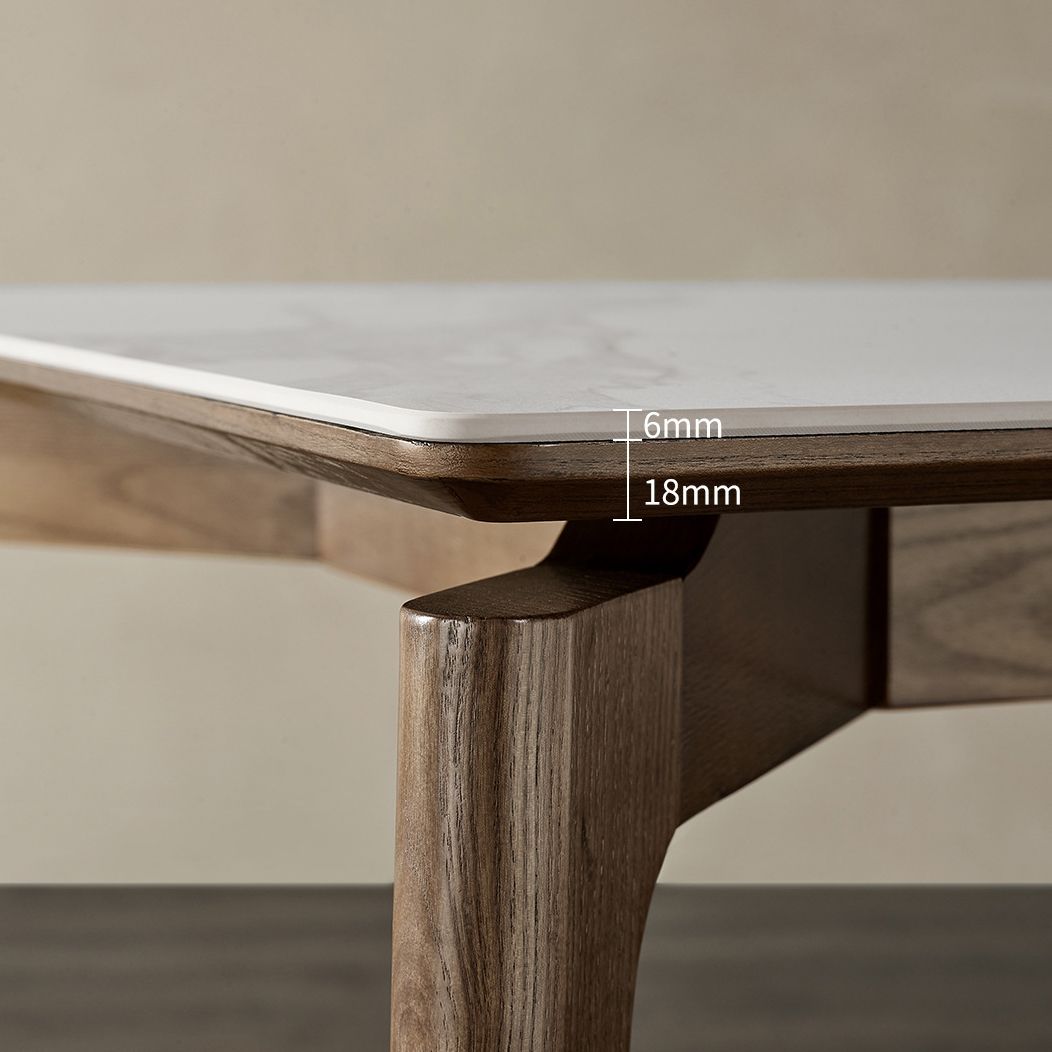Modern Sintered Stone Top Dining Set Rectangle 1/2/4/5 Pieces Dining Room Table Set