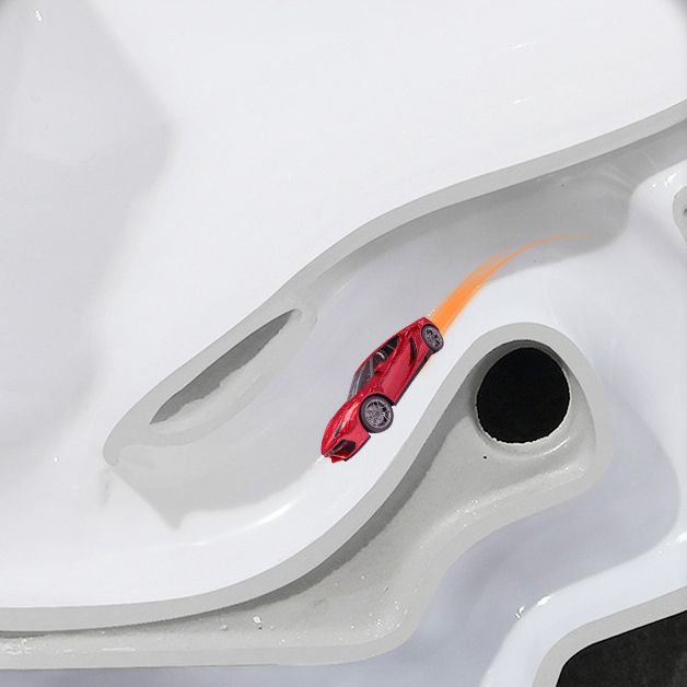 Modern Skirted Toilet Floor Mounted One Piece Flush Toilet with Toilet Seat