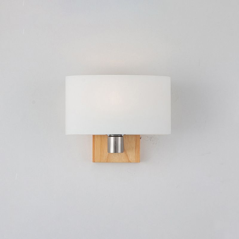 Wood Rectangular Sconce Lights Modern Style 1 Light Wall Lighting Fixtures