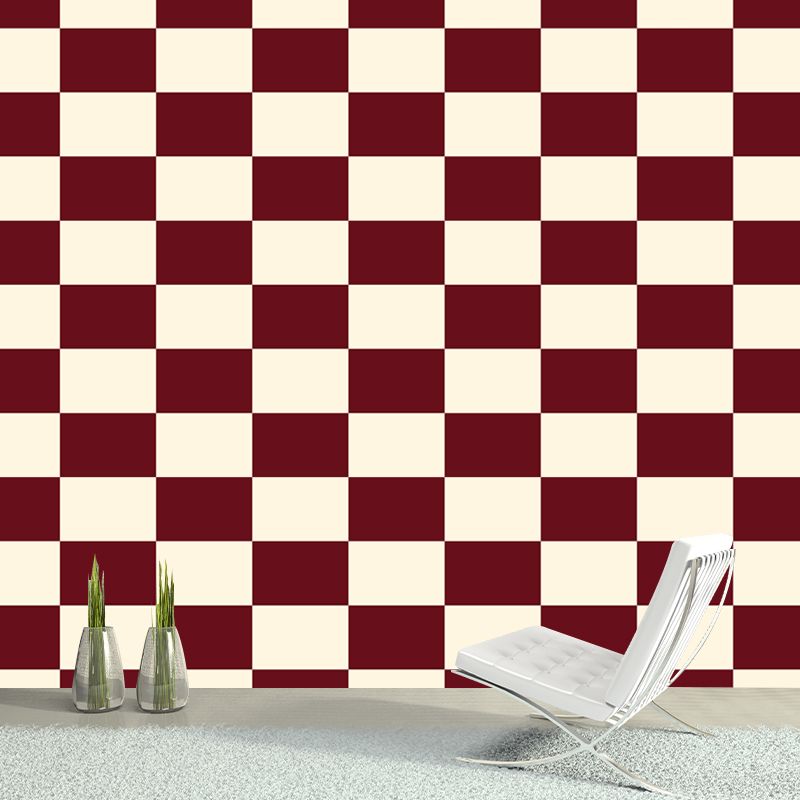 Illustration of Geometric Square Mural Wallpaper for Living Room Decor, Waterproofing