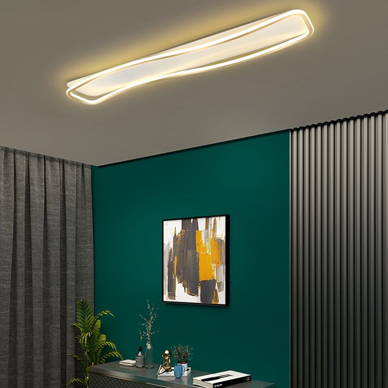 Modern Linear Ceiling Light Simple LED Ceiling Mount Lamp for Living Room Bedroom