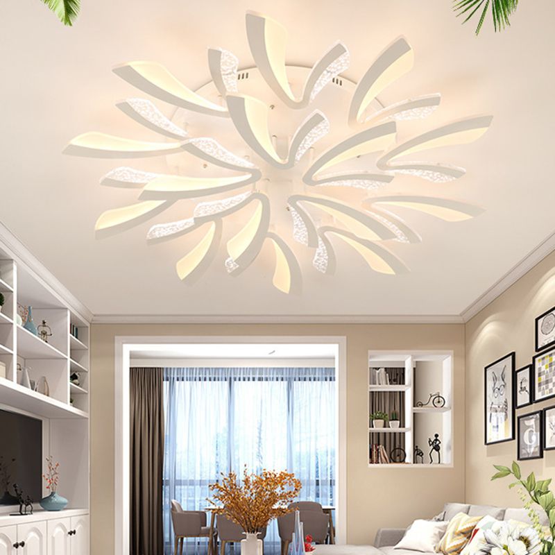 Pissenlit près du plafond éclairage lampe de montage de plafond LED nordique avec abat-jour en acrylique