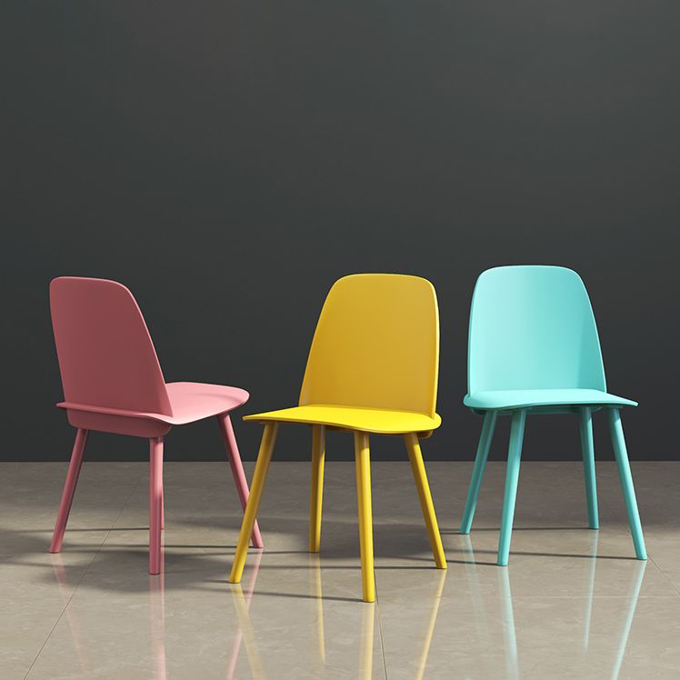 Glam Style Side Chair Plastic Indoor Dining Chair (Set of 2)