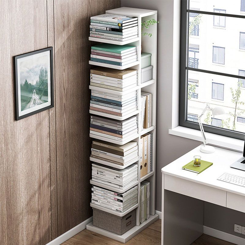 Modem & Contemporary Geometric Bookcase Wooden Book Shelf 11.8" Wide