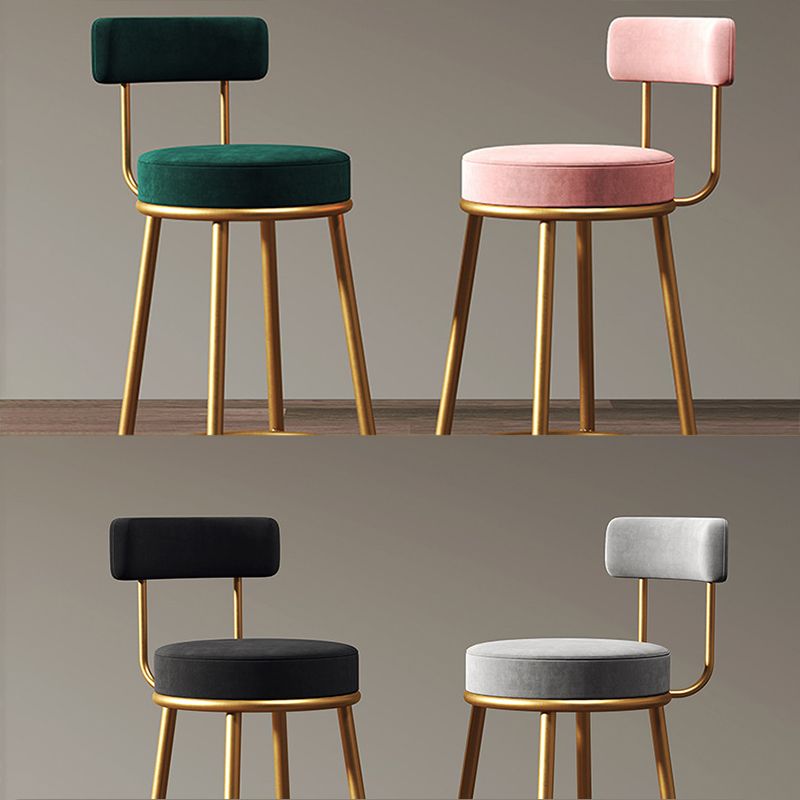 Glamstil-Barhocker mit Eisenbeinen Fußstütze mit dem runden Platz für Küchenbar