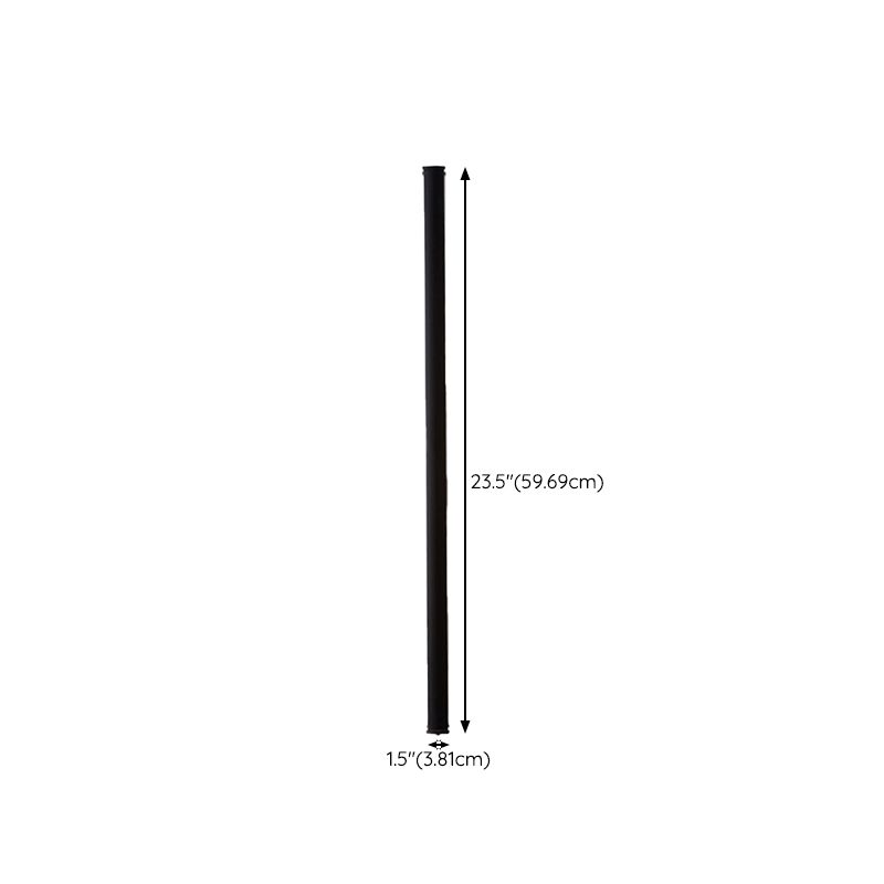 Linear Wall Light Fixture Contemporary Metal 1 Light Wall Sconce in Black