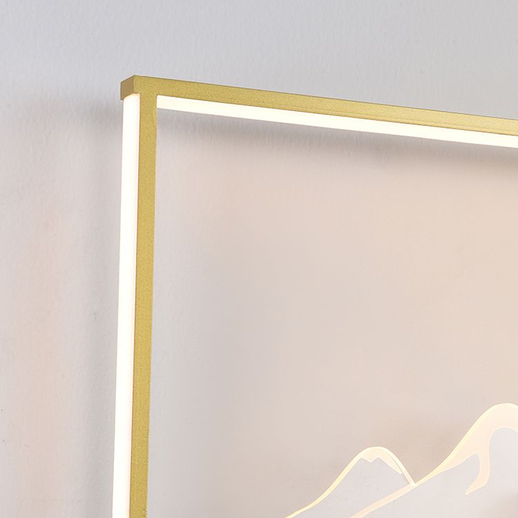 Metal quadrato a forma di parete sconce moderna stile 2 luci a parete luce montata