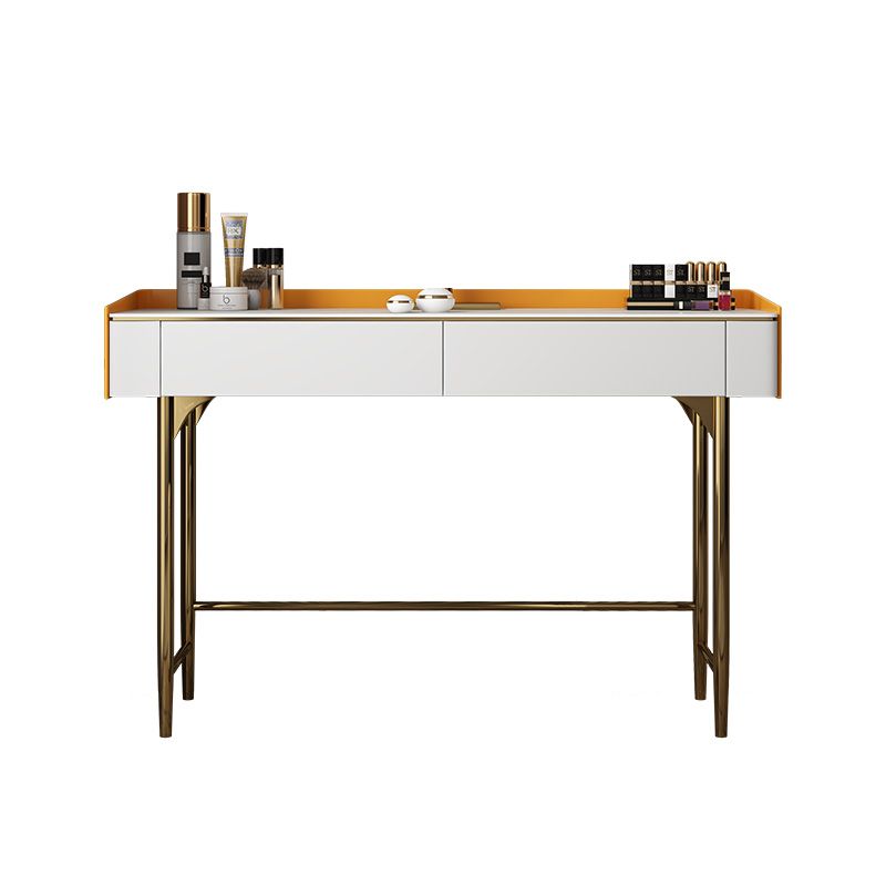 Stone Top Vanity Table Set Metal Vanity Make Up Table/Stool Set