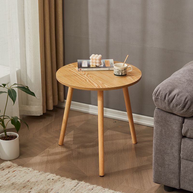 Traditional Style Cocktail Table Artificial Wood White/yellow/natural Color Coffee Table