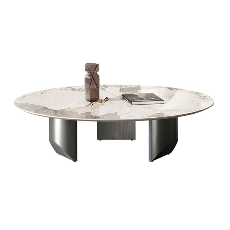 Slate Round Coffee Table Minimalist Coffee Table for Living Room
