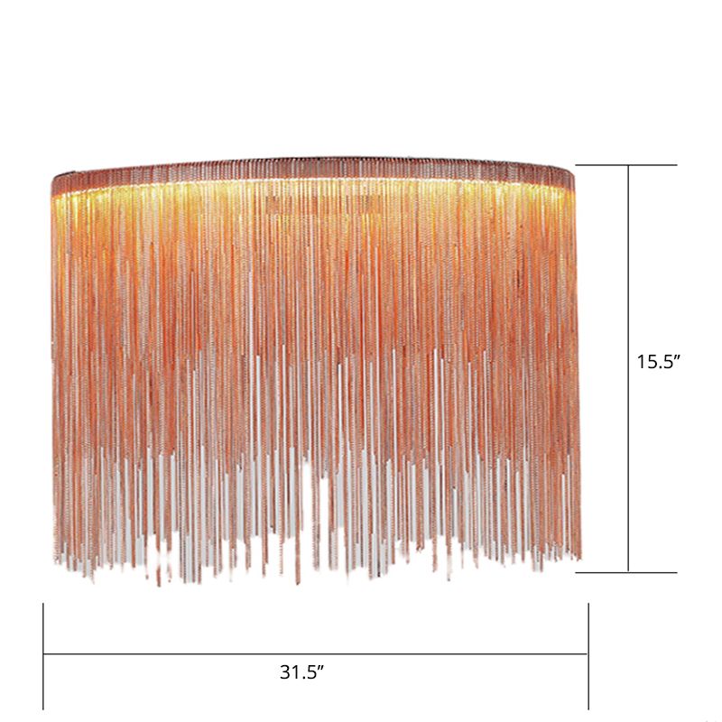 Kettenrand -LED Kronleuchter minimalistisches Metall Wohnzimmer Anhänger Beleuchtungsbestand