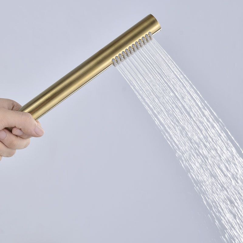 Cold and Hot Wall Mounted Bathtub Faucet Gold Finish Tub Faucet with Shower Head