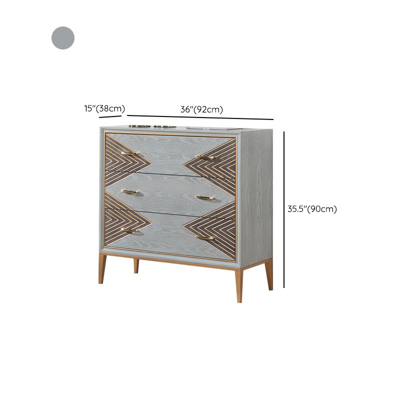 Contemporary Glam Lingerie Chest Rubber Wood Vertical Storage Chest Dresser for Bedroom