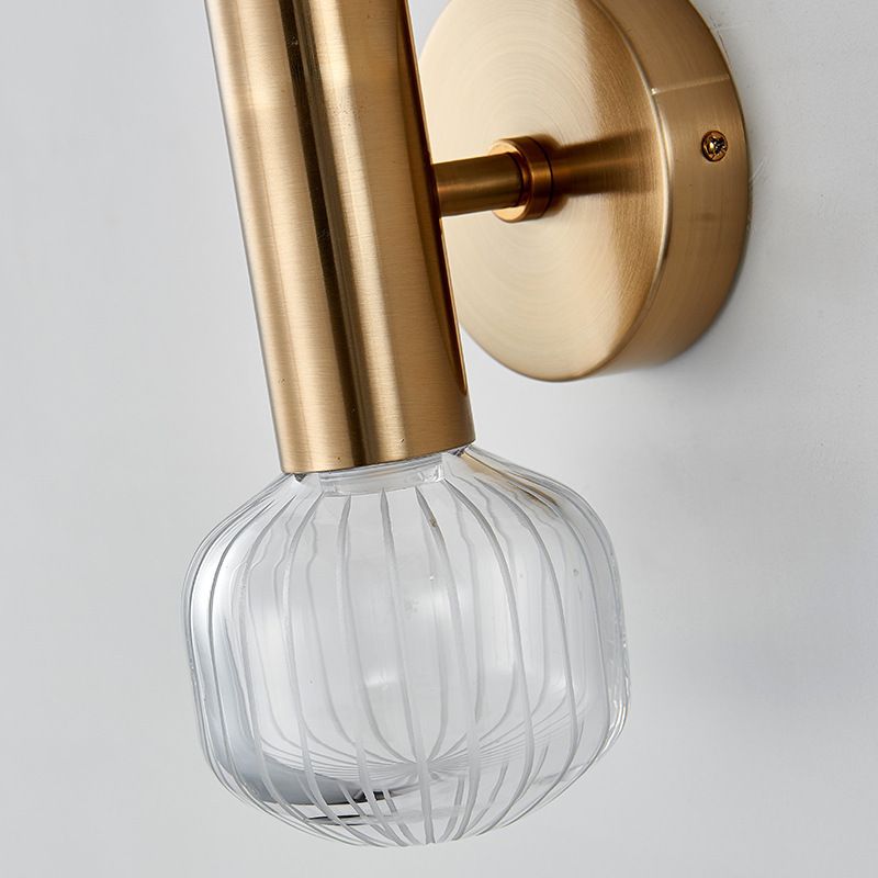 1 Light Cylinder Wall Lighting Fixtures Modern Style Glass Wall Mounted Lamps