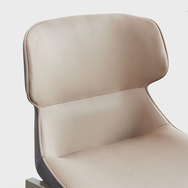 Chaise de salle à manger de style contemporain Chaise d'appoint à accoudoirs à oreilles en métal pour cuisine (Ensemble de 2)