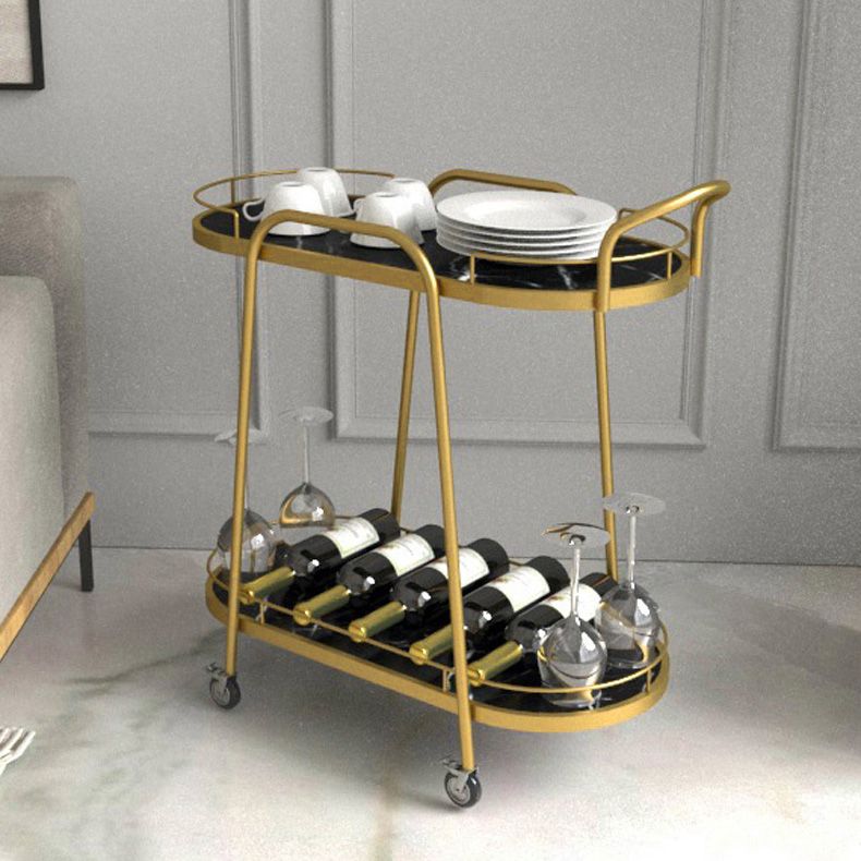 32.28" High Rolling Contemporary Prep Table Wooden Prep Table