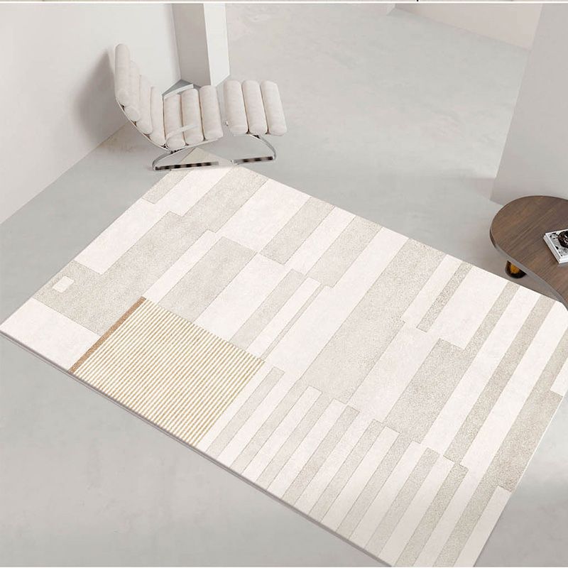 Simplicity Contrast Panel Rug Comfort Area Rug Polyester Anti-Slip Carpet for Home Decor
