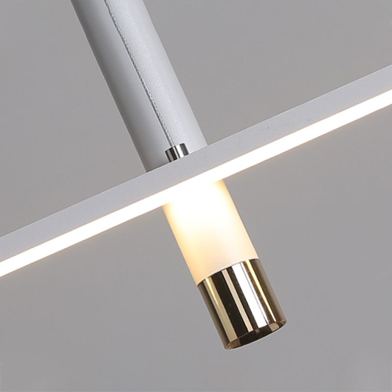 Contemporary Geometric Island Lighting Metal 4 Light Island Light Fixture