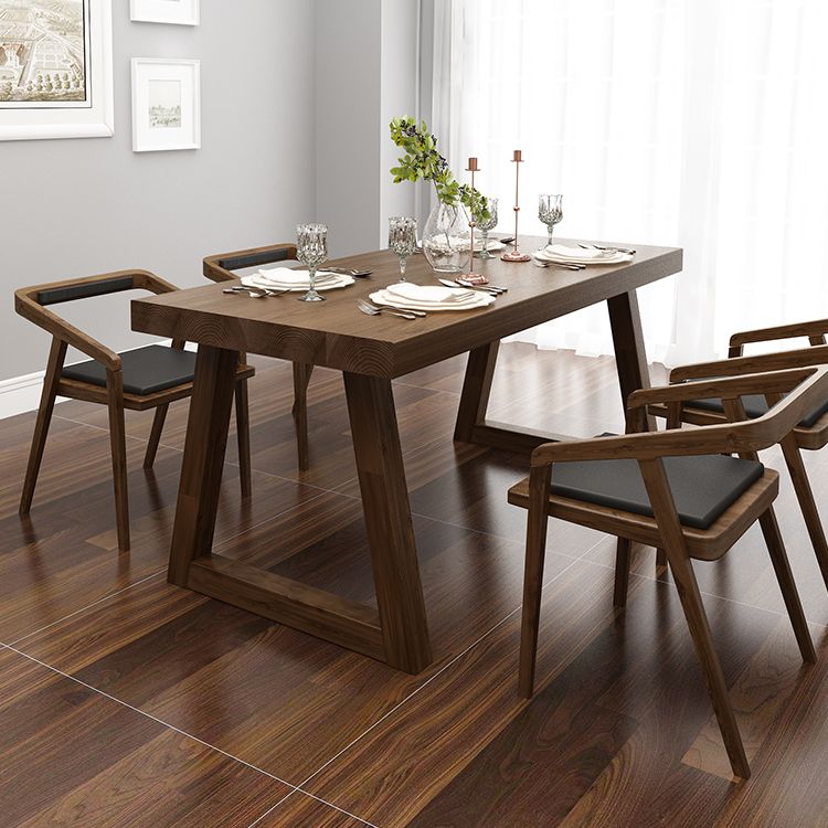 Rectangle Dining Set 1/2/3/5 Pcs Solid Wood Dining Table and Chairs