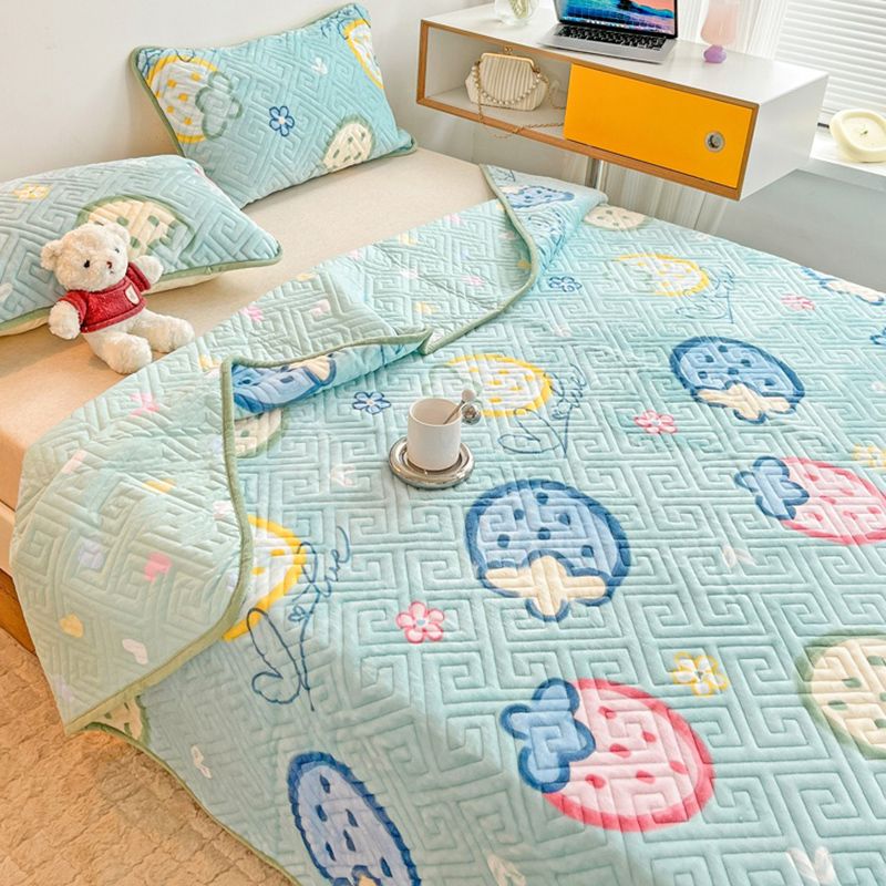 Breathable Knit Sheet Cartoon Pattern Non-Pilling Ultra-Soft Sheet