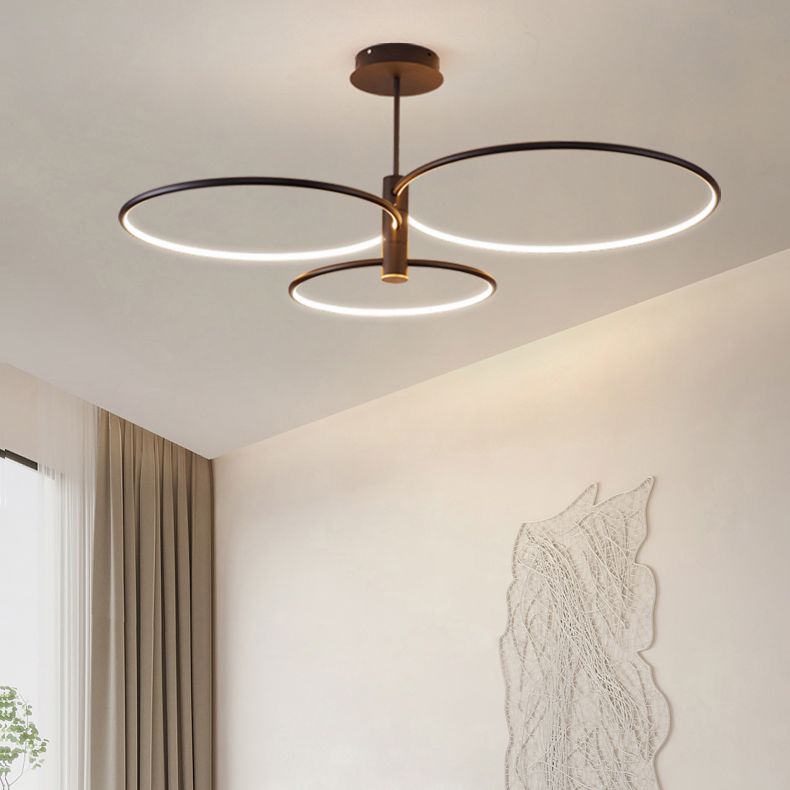 Eenvoudige cirkelvormige led kroonluchter verlichtingsarmaturen woonkamer hangende kroonluchter