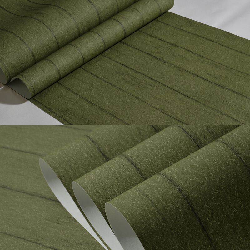 Green Shiplap Wallpaper Roll Construction Country Washable Wall Decor for Living Room