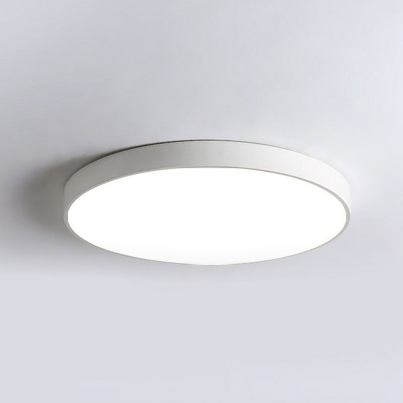Plafonnier LED rond Extra fin en métal de Style nordique, luminaire de plafond pour chambre à coucher