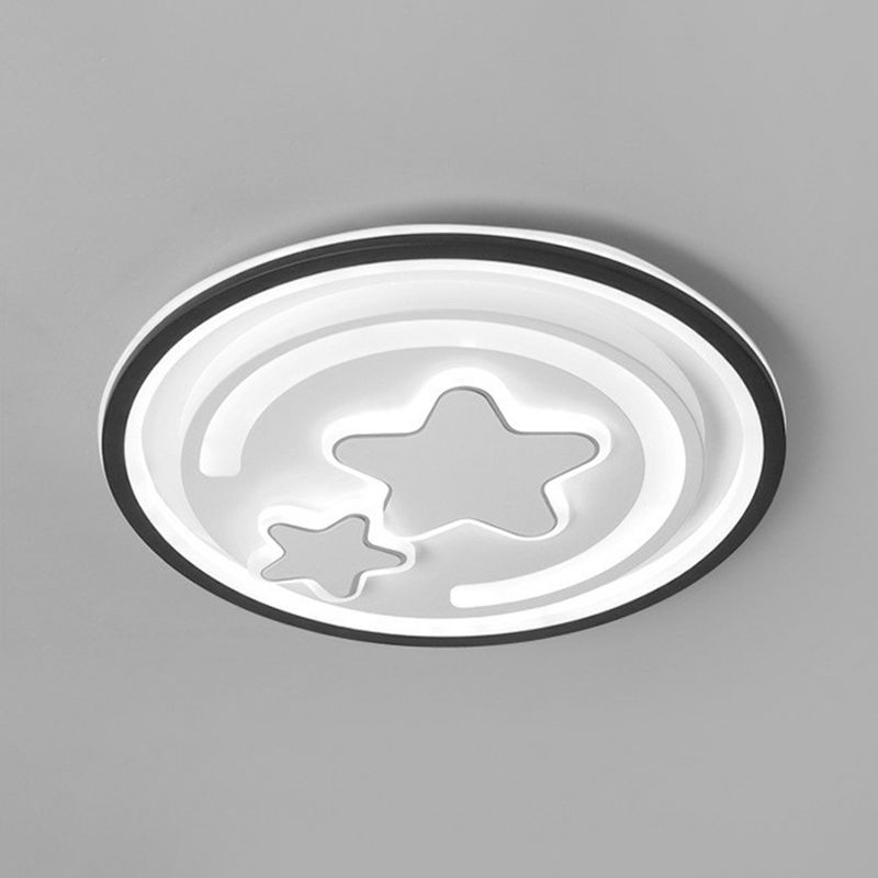 Plafonnier encastré géométrique en acrylique, luminaire contemporain à LED noir